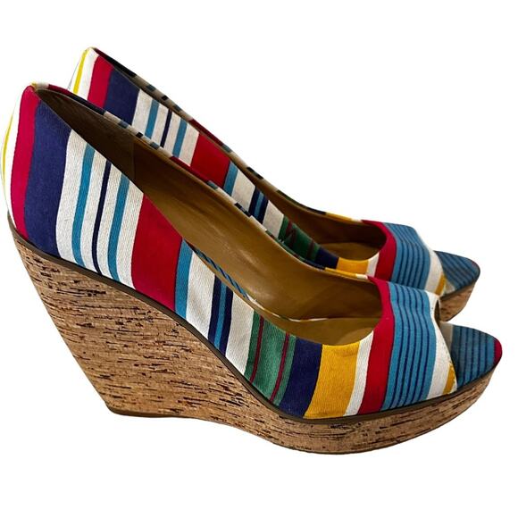 Nine West Twillow textile uppers awning multi stripe. Size 8’9.5 - Picture 5 of 10